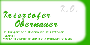 krisztofer obernauer business card